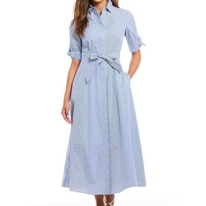 Wisteria Cotton Maxi Shirt Dress.